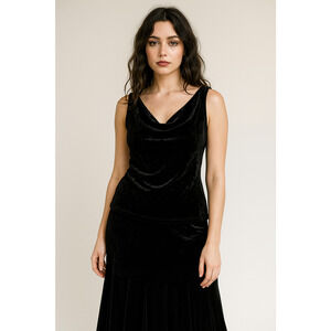 Vintage The Limited Womens Top XL Black Velvet Fairy Fall Grunge Whimsigoth Punk